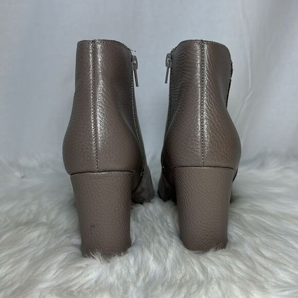 Dune London Taupe Pebbled Booties Sz 39/US 9 - Picture 3 of 6